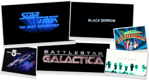 Top 5 SciFi TV shows collage
