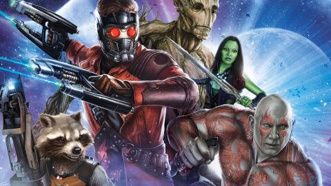 Guardians of the Galaxy team picture movie backdrop