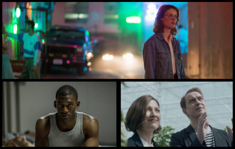 Black Mirror season 3 collage featuring episodes San Junipero, Men against Fire, and Hated in the Nation